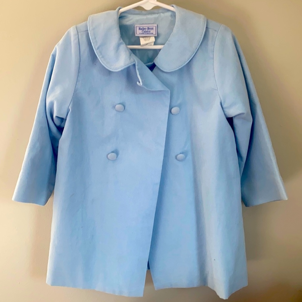 Boys 3 T Easter coat Baby blue color perfect for Easter pics or church